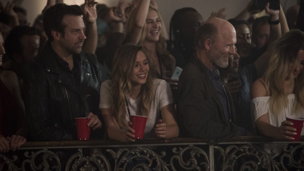 Jason Sudiekis (Matt), Elizabeth Olsen (Zooey), and Ed Harris (Ben) in Kodachrome